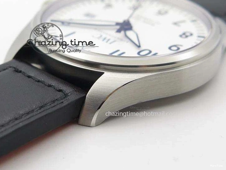 MIROTIME 0116 Fashionable Mark XVIII IW327002 V6F Best Edition White Dial On Black Leather Strap A 7312